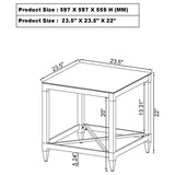 Lindley Chrome 2-Piece Square Coffee and End Table Set from Coaster - Luna Furniture
