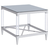 Lindley Chrome 3-Piece Square Coffee and End Table Set from Coaster - Luna Furniture