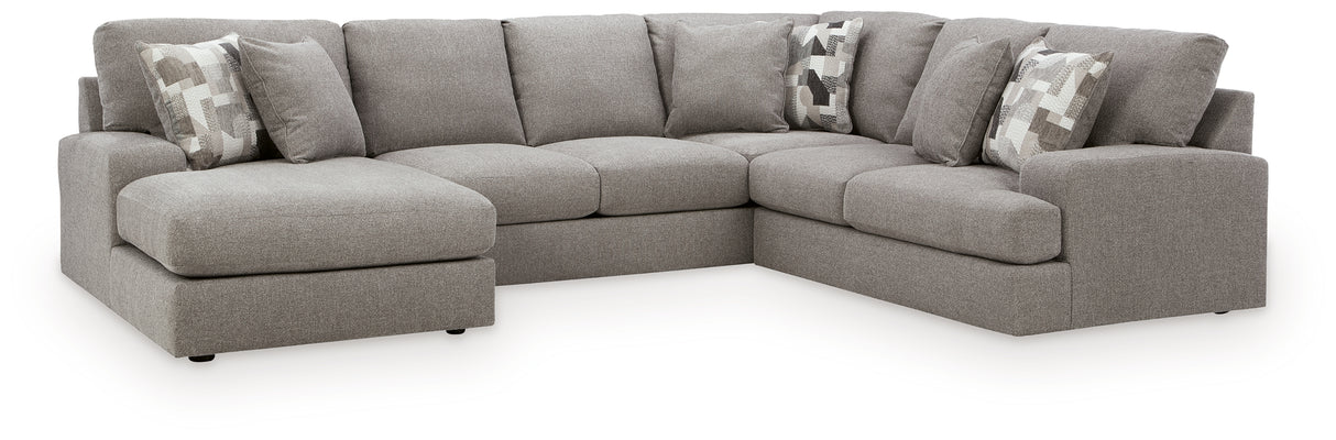 Lindon Smoke 3-Piece Sectional with Chaise from Ashley Furniture - Luna Furniture