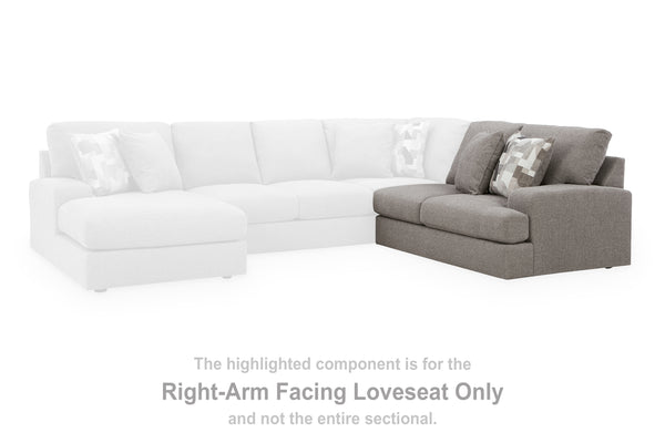 Lindon Smoke Right-Arm Facing Loveseat