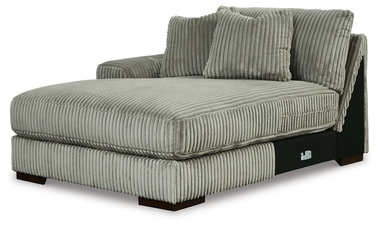 Lindyn Fog 3-Piece Sectional with Ottoman from Ashley - Luna Furniture