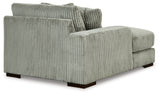 Lindyn Fog 3-Piece Sectional with Ottoman from Ashley - Luna Furniture