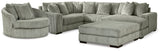Lindyn 4-Piece Sectional, Chair and Ottoman from Ashley - Luna Furniture