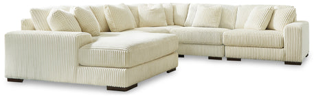 Lindyn Ivory 5-Piece Sectional with Ottoman from Ashley - Luna Furniture