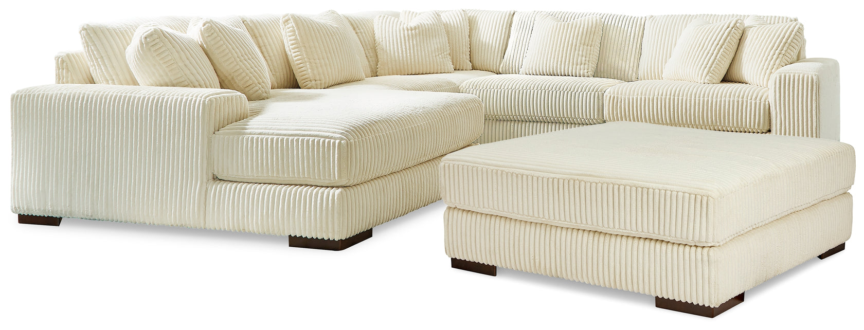 Lindyn Ivory 5-Piece Sectional with Ottoman from Ashley - Luna Furniture