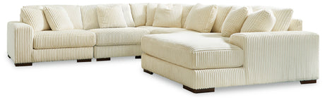 Lindyn Ivory 5-Piece Sectional with Ottoman from Ashley - Luna Furniture