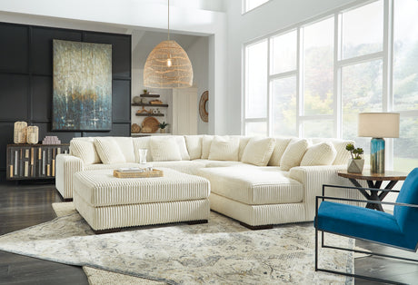 Lindyn Ivory 5-Piece Sectional with Ottoman from Ashley - Luna Furniture