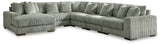Lindyn Fog 6-Piece Sectional with Ottoman from Ashley - Luna Furniture