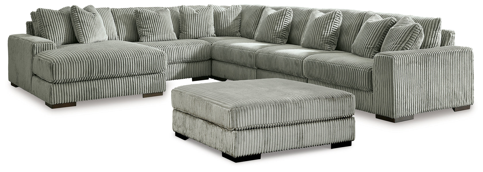 Lindyn Fog 6-Piece Sectional with Ottoman from Ashley - Luna Furniture