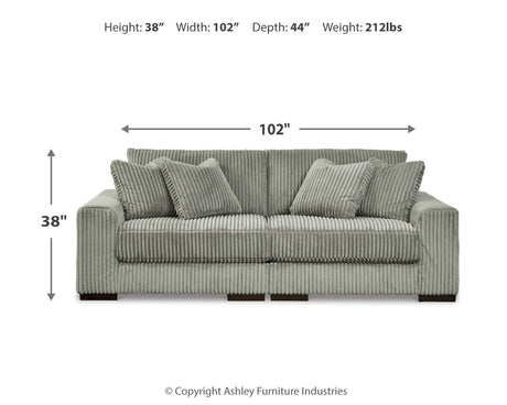 Lindyn Fog 2-Piece Sectional Sofa and Oversized Swivel Accent Chair from Ashley - Luna Furniture