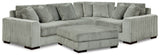Lindyn Fog 4-Piece Sectional and Ottoman from Ashley - Luna Furniture