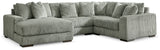 Lindyn Fog 4-Piece Sectional with Chaise from Ashley - Luna Furniture