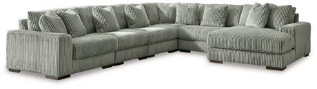 Lindyn Fog 6-Piece Sectional with Chaise from Ashley - Luna Furniture