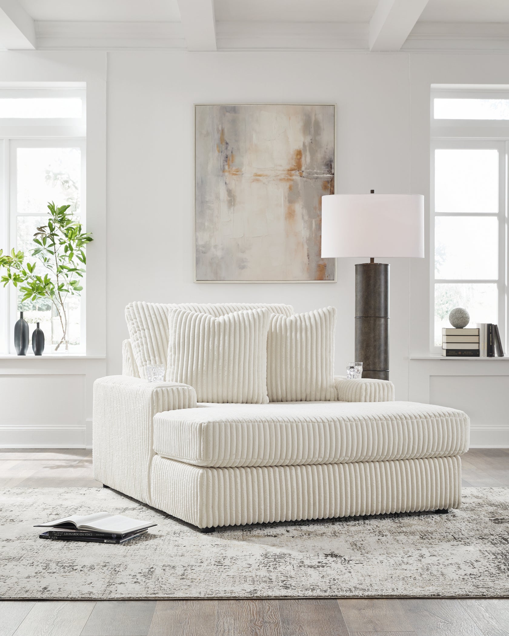Lindyn Ivory Chaise from Ashley - Luna Furniture