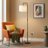 Lior Floor Lamp Wooden Pole from Ashcroft Furniture - Luna Furniture