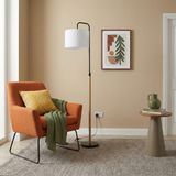 Lior Floor Lamp Wooden Pole from Ashcroft Furniture - Luna Furniture