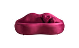 Lips Maroon Velvet 81" Loveseat from Nova Furniture - Luna Furniture