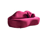 Lips Maroon Velvet 81" Loveseat from Nova Furniture - Luna Furniture