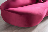 Lips Maroon Velvet 81" Loveseat from Nova Furniture - Luna Furniture