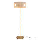 Lirian Floor Lamp - Oak and Natural from Ashcroft Furniture - Luna Furniture