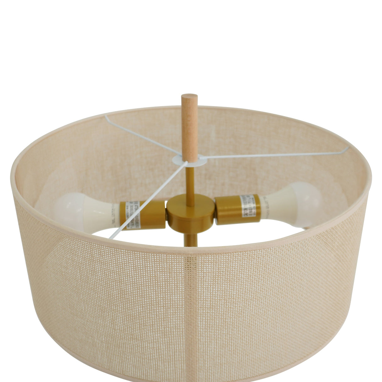 Lirian Floor Lamp - Oak and Natural from Ashcroft Furniture - Luna Furniture