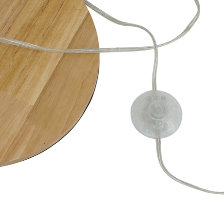 Lirian Floor Lamp - Oak and Natural from Ashcroft Furniture - Luna Furniture