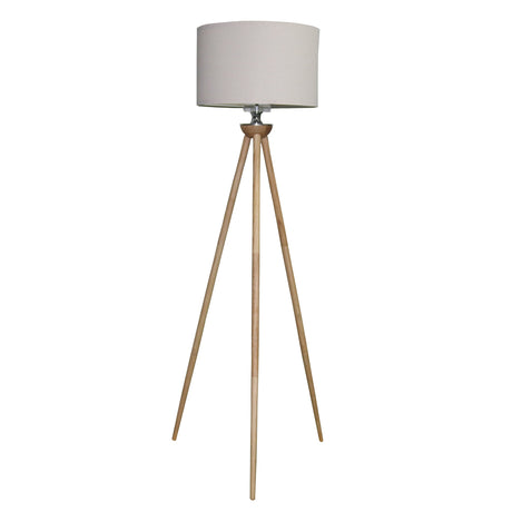 Lirios Three Legged Wooden Strip Floor Lamp - Natural from Ashcroft Furniture - Luna Furniture
