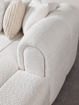 Lis Ivory Boucle Double Chaise 147" Sectional from Nova Furniture - Luna Furniture