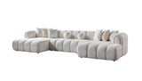 Lis Ivory Boucle Double Chaise 147" Sectional from Nova Furniture - Luna Furniture
