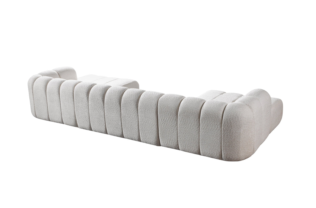 Lis Ivory Boucle Double Chaise 147" Sectional from Nova Furniture - Luna Furniture