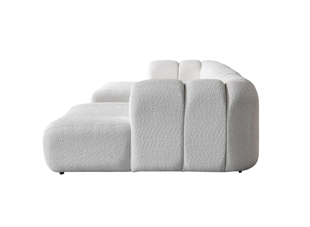 Lis Ivory Boucle Double Chaise 147" Sectional from Nova Furniture - Luna Furniture