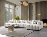 Lis Ivory Boucle Double Chaise 147" Sectional from Nova Furniture - Luna Furniture