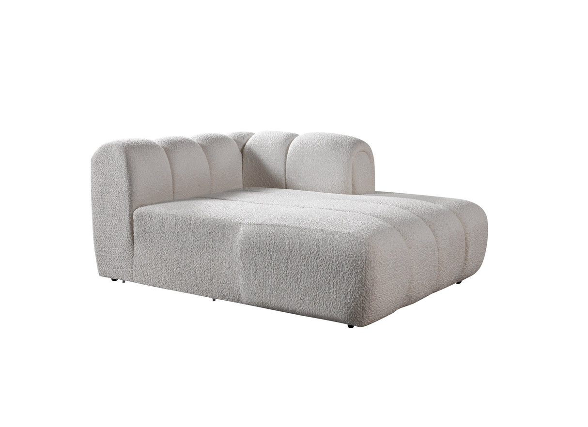 Lis Ivory Boucle Double Chaise 147" Sectional from Nova Furniture - Luna Furniture
