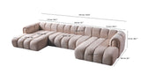 Lis Ivory Boucle Double Chaise 147" Sectional from Nova Furniture - Luna Furniture