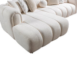 Lis Ivory Boucle LAF 115" Sectional - LISIV-LSEC