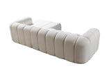 Lis Ivory Boucle RAF Sectional from Nova Furniture - Luna Furniture