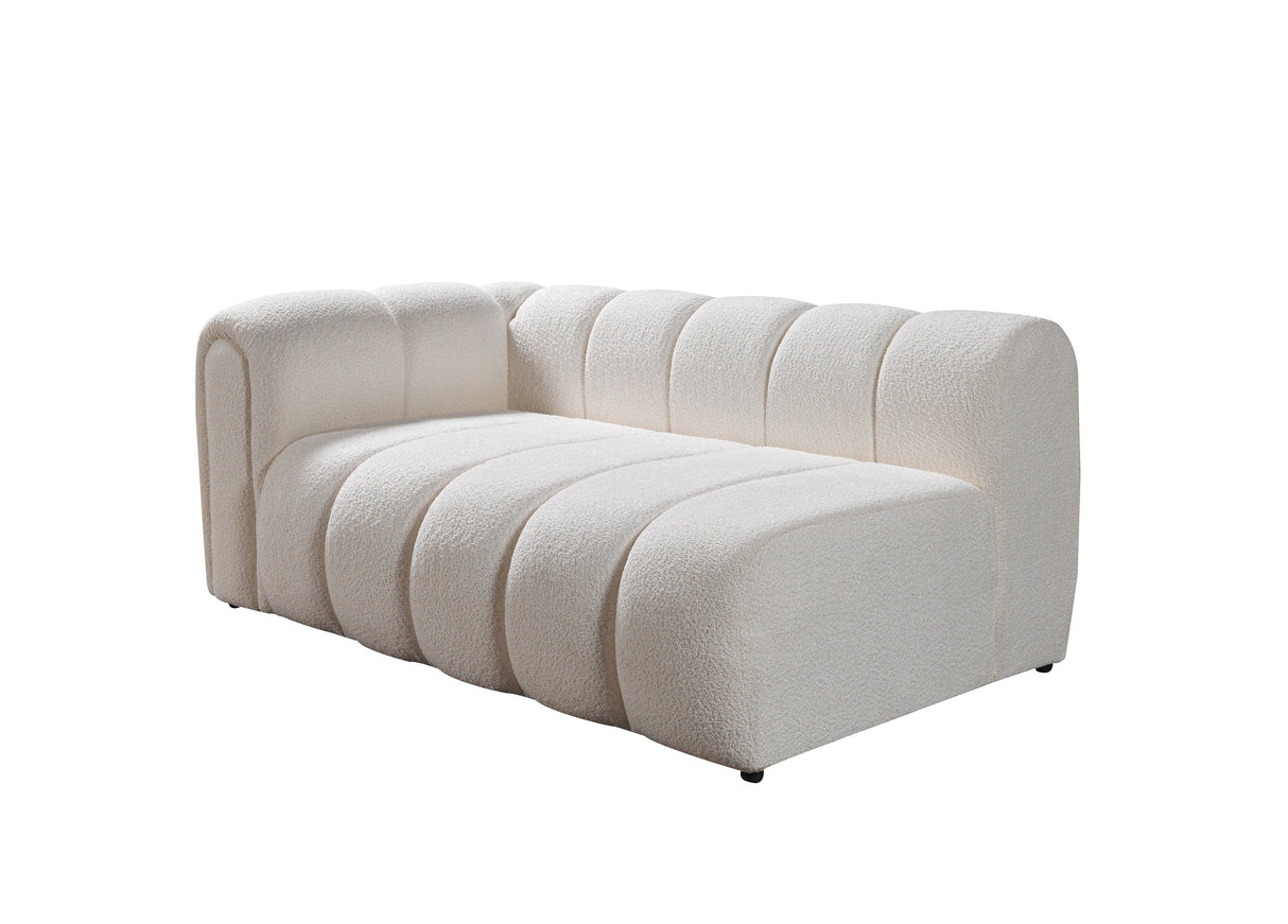 Lis Ivory Boucle RAF Sectional from Nova Furniture - Luna Furniture