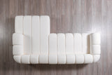 Lis Ivory Boucle RAF Sectional from Nova Furniture - Luna Furniture