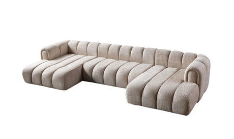 Lis Sand Boucle Double Chaise 147" Sectional from Nova Furniture - Luna Furniture