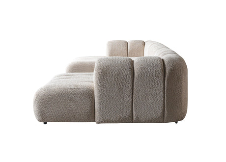 Lis Sand Boucle Double Chaise 147" Sectional from Nova Furniture - Luna Furniture