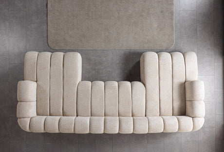 Lis Sand Boucle Double Chaise 147" Sectional from Nova Furniture - Luna Furniture