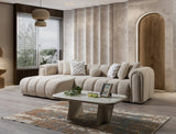 Lis Sand Boucle LAF 115" Sectional from Nova Furniture - Luna Furniture