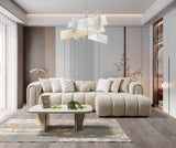 Lis Sand Boucle RAF Sectional from Nova Furniture - Luna Furniture