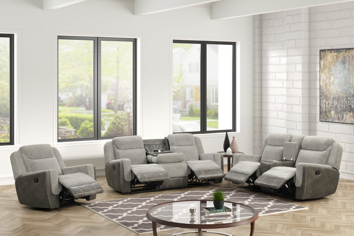 Lisa Gray 3-Piece Reclining Set from Happy Homes - Luna Furniture