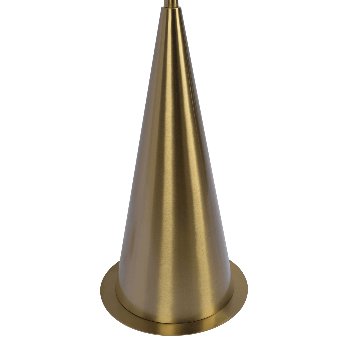 Lisbon Black Floor Lamp with On/Off Switch Coned Base Hanging White Fabric Shade from Midinmod - Luna Furniture