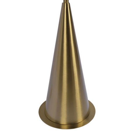 Lisbon Black Floor Lamp with On/Off Switch Coned Base Hanging White Fabric Shade from Midinmod - Luna Furniture