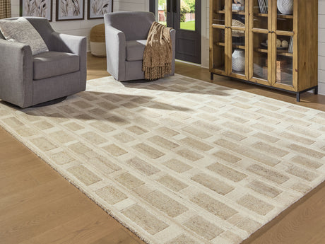 Lisgrove Tan/Brown/White Large Rug from Ashley - Luna Furniture