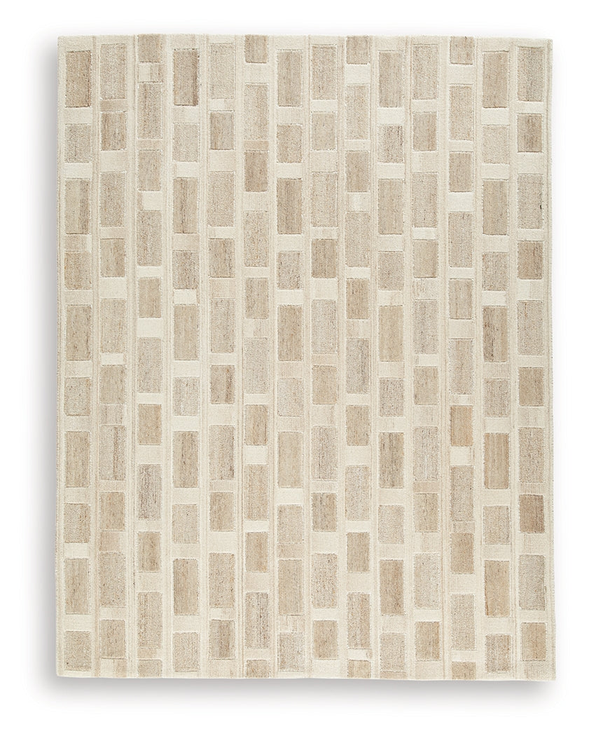 Lisgrove Tan/Brown/White Large Rug from Ashley Furniture - Luna Furniture