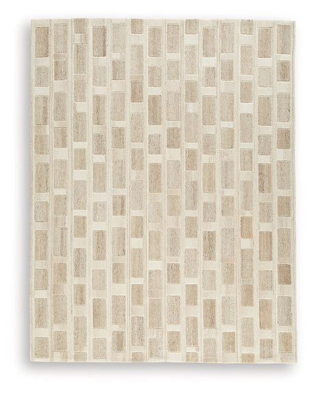 Lisgrove Tan/Brown/White Large Rug from Ashley Furniture - Luna Furniture