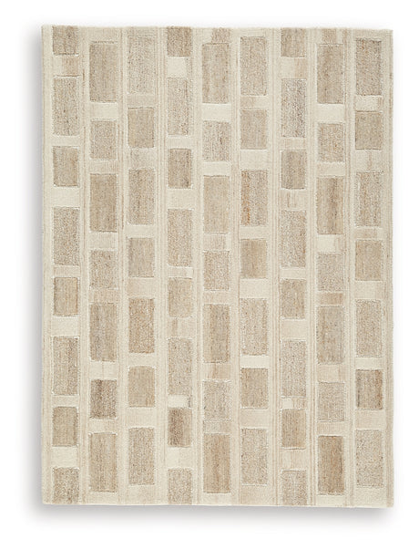 Lisgrove Tan/Brown/White Medium Rug from Ashley Furniture - Luna Furniture